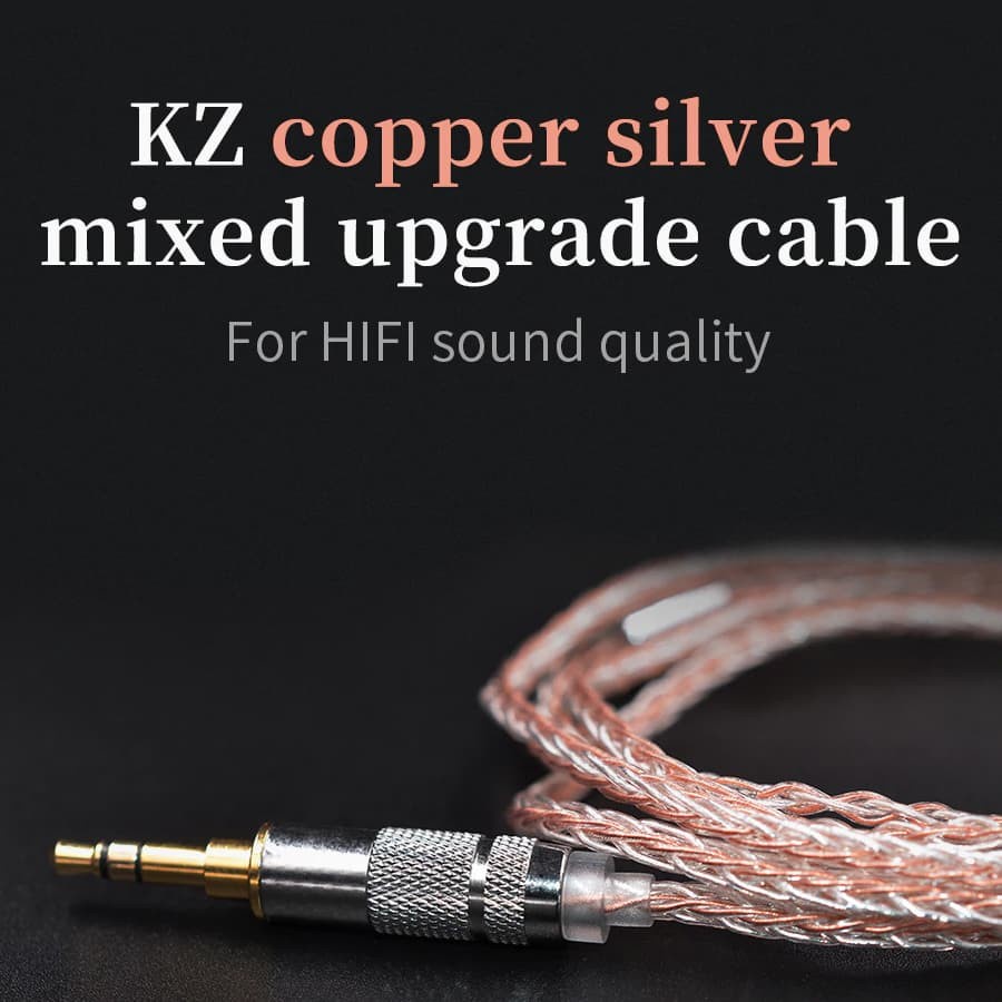 KZ Copper Silver Upgrade Cable NON MIC  Kabel KZ ZSN Pro X  ZS10 Pro ZSX ZAX DQ6 EDX Pro ZEX Pro EDS ZAS ASX AS16 AS12 ZST ZST X ED12 EDX