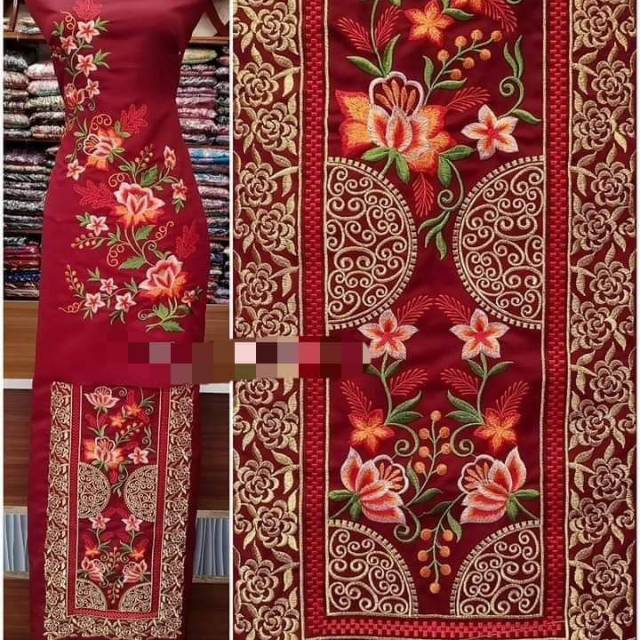 Baju kurung Bordiran Original Bukittinggi - Set - stelan - fashion wanita