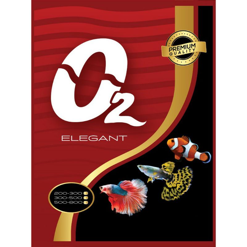 pelet ikan O2 elegant 500-800 40gr pakan ikan hias cupang guppy dll