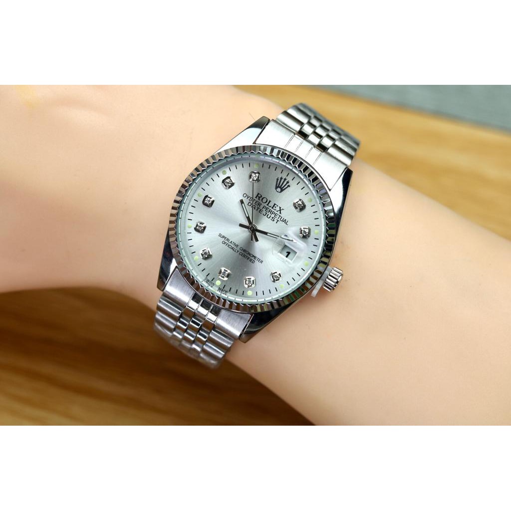 JAM TANGAN PRIA ROLEX RANTAI TANGGAL AKTIF - DIAMETER 3,8 CM