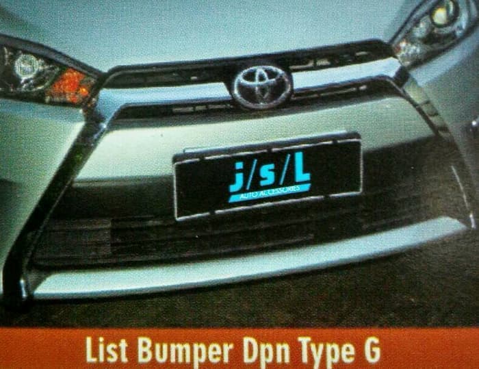 Lis Bemper Depan Yaris 2014 Tipe G 4potong