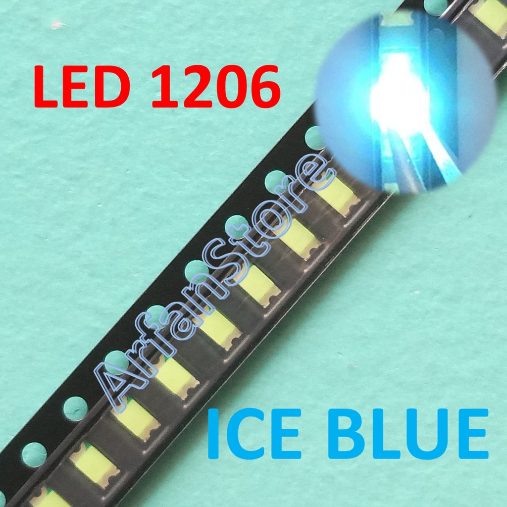 LED 1206 Ice Blue Per 20pcs SMD Chip 3216 Warna Biru Muda