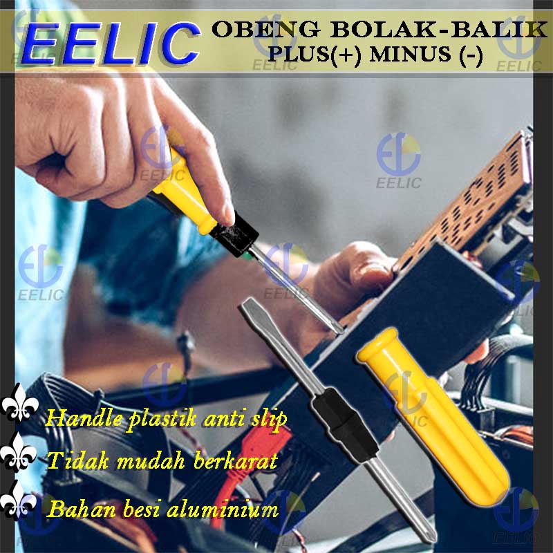 EELIC OBB-15CM Obeng bolak balik alat perbaikan multifungsi berkualitas tinggi