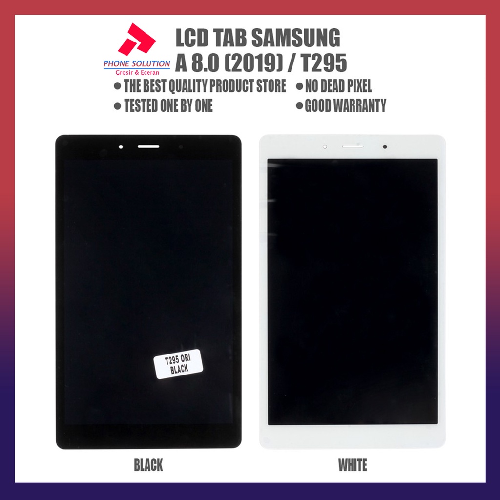 LCD Samsung Tab A8.0 / LCD Samsung Tab T295 2019 Fullset Touchscreen // Supplier LCD Samsung - Garansi 1 Bulan