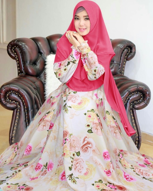 Gamis syari monalisa kembang rose