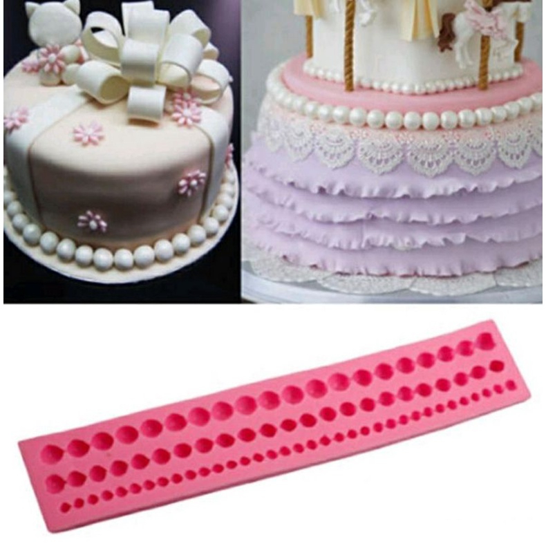 cetakan silikon fondant bentuk mutiara
