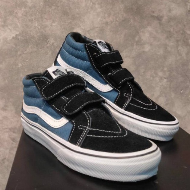 Vans Sk8 Mid Velcro Navy Blue ( KIDS )