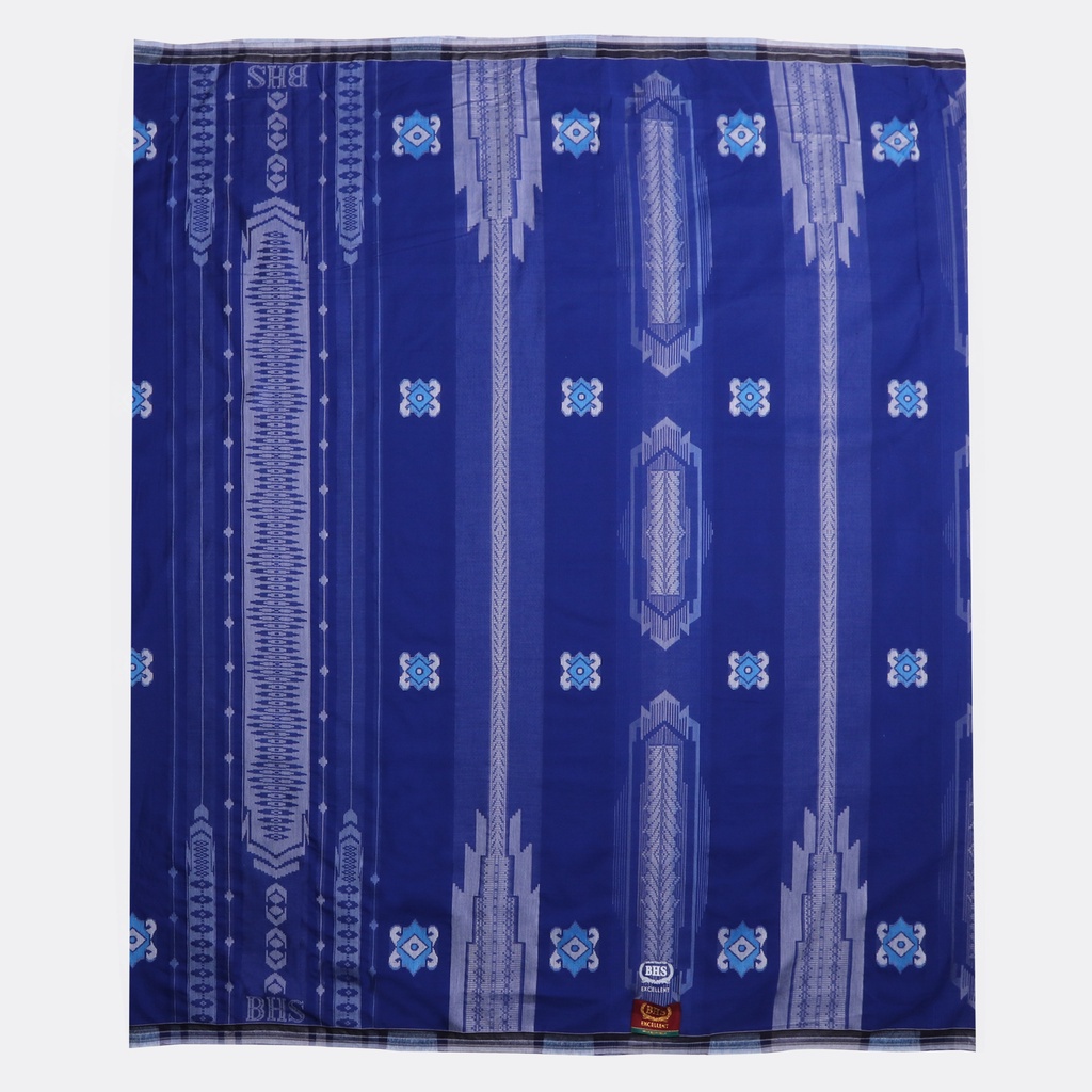 Sarung BHS Excellent Gold Motif Jacquard Gunung Krakatau Biru // BHS JGK BIRU