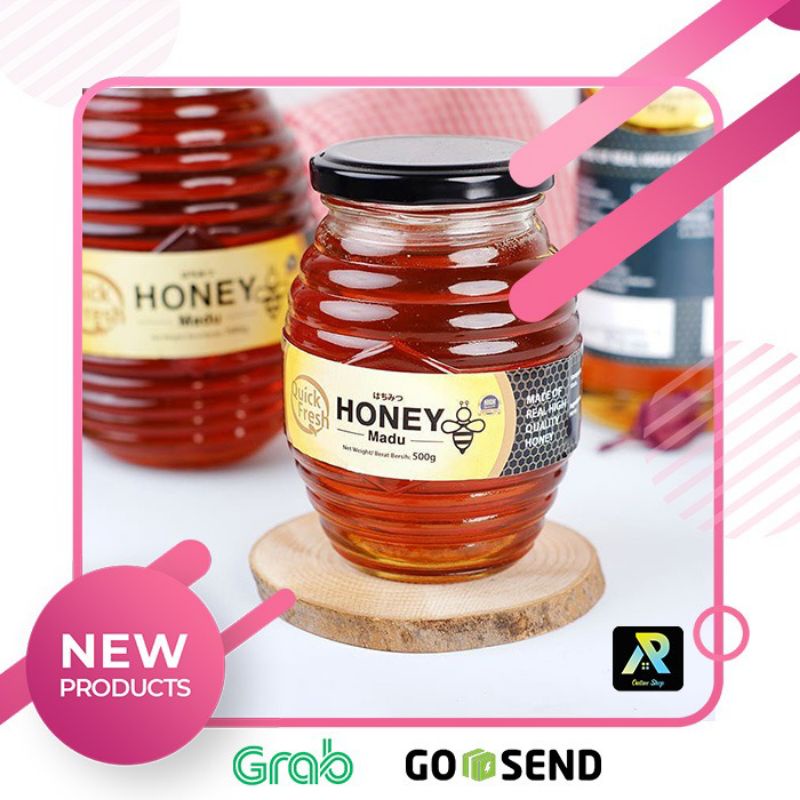 

Quick Fresh Honey/Madu ORIGINAL/Madu Kesehatan/Kemasan botol kaca isi 1000gr / 1kg