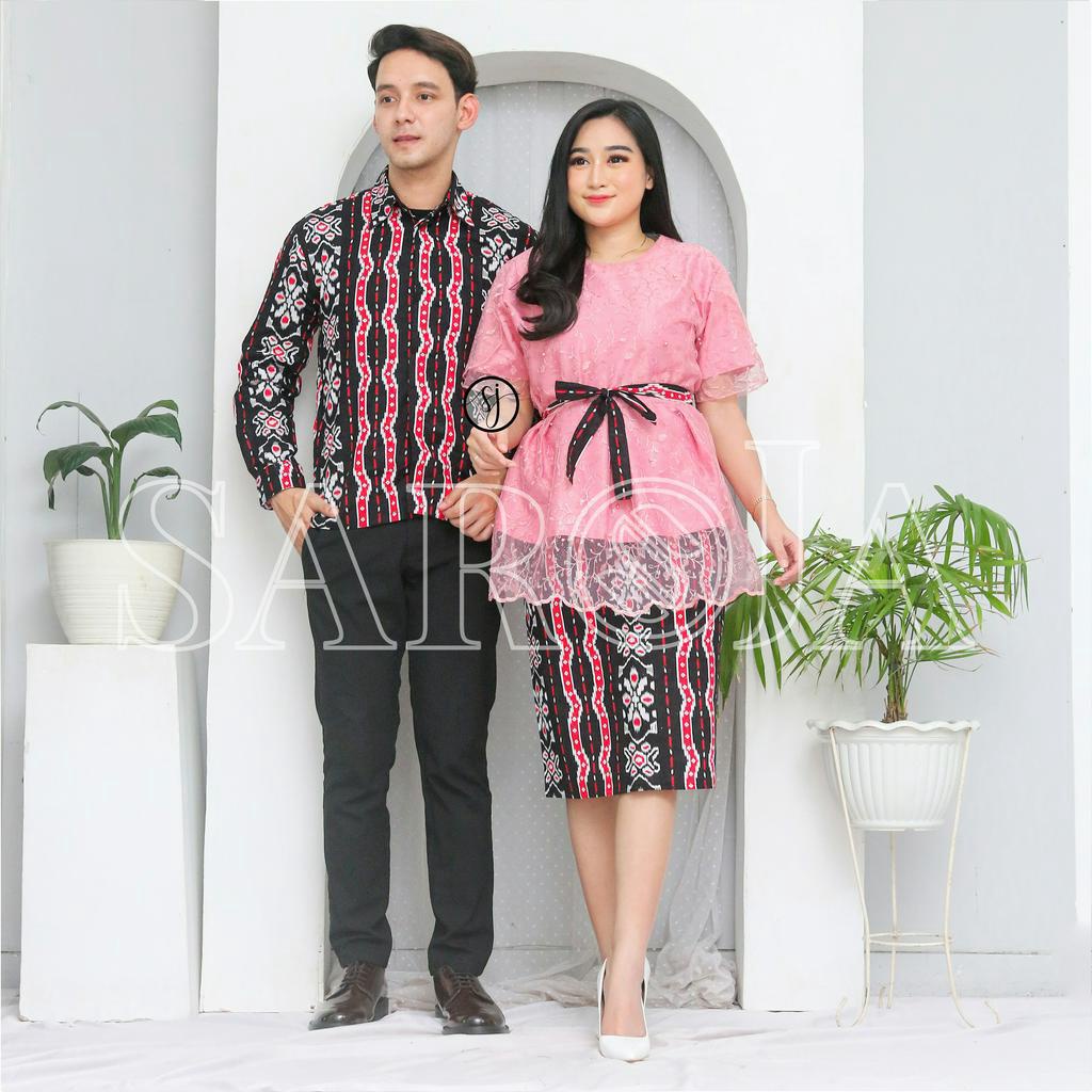 SAROJA | Couple Keluarga Family Set Rnb Brukat Ivanna | Couple Baju Natal Mewah |Dress Natal Wanita Kekinian | Baju Natal Couple Keluarga Ayah Ibu Anak | Baju Natal Couple Pasangan | Baju Natal Anak Perempuan | Baju Natal Keluarga