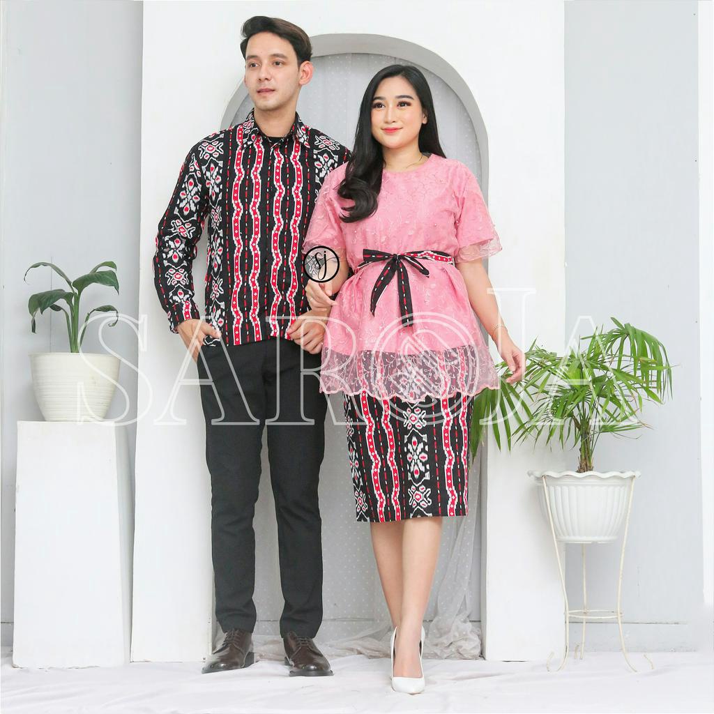 Saroja | Couple Dress Ivanna Dress Brukat Batik Katun