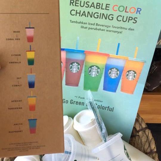 Jual Model Baru SZYKT Tumbler Starbucks Color Changing Cups Berubah