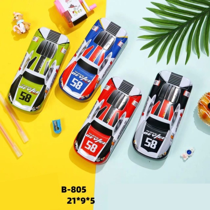 

Kotak Pensil Kaleng Mobil 2 Susun 8.5x21/Tin Pencil Case Box/Metal - B-805