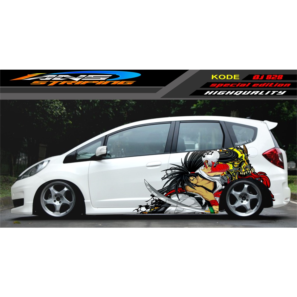 VARIASI STICKER MOBIL HONDA JAZZ, SIGRA, YARIS, SWIFT / DECAL MOBIL / DECAL STICKER MOBIL ANIMASI