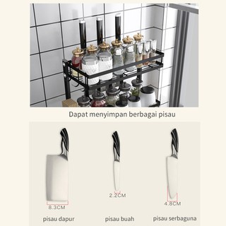 (COD) Rak Bumbu Dapur Stainless Steel Rak Penyimpanan Dapur Rak Bumbu Rak Dapur Stainless 3 Susun 2 Susun 3 Tingkat