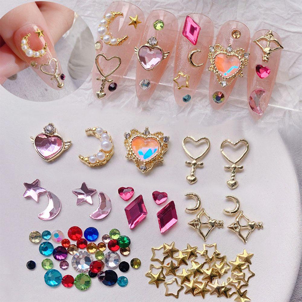 Mxbeauty Charms Kristal Metal Aksesoris Nail Art / Manicure DIY