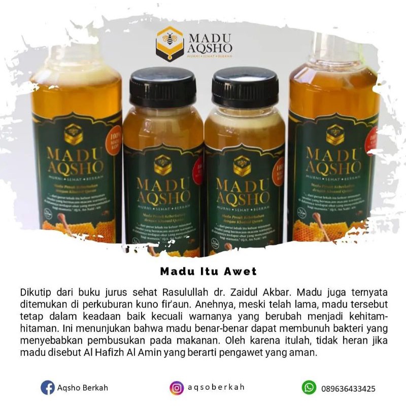 

MADU AQSHO MURNI 350gram MULTIFLORA PENUH DENGAN KEBERKAHAN KHOTMIL QUR'AN