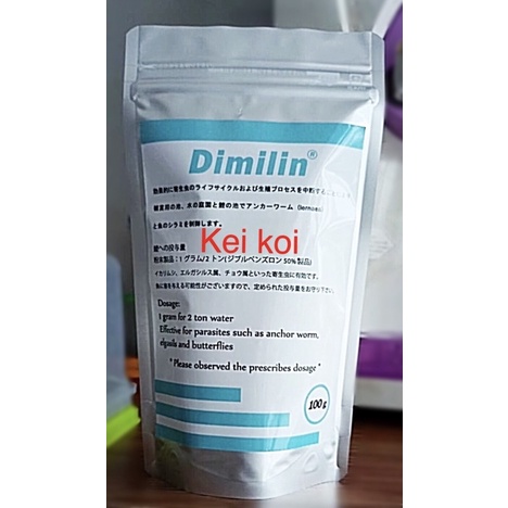 Dimilin 100 Gr obat kutu parasit ikan koi