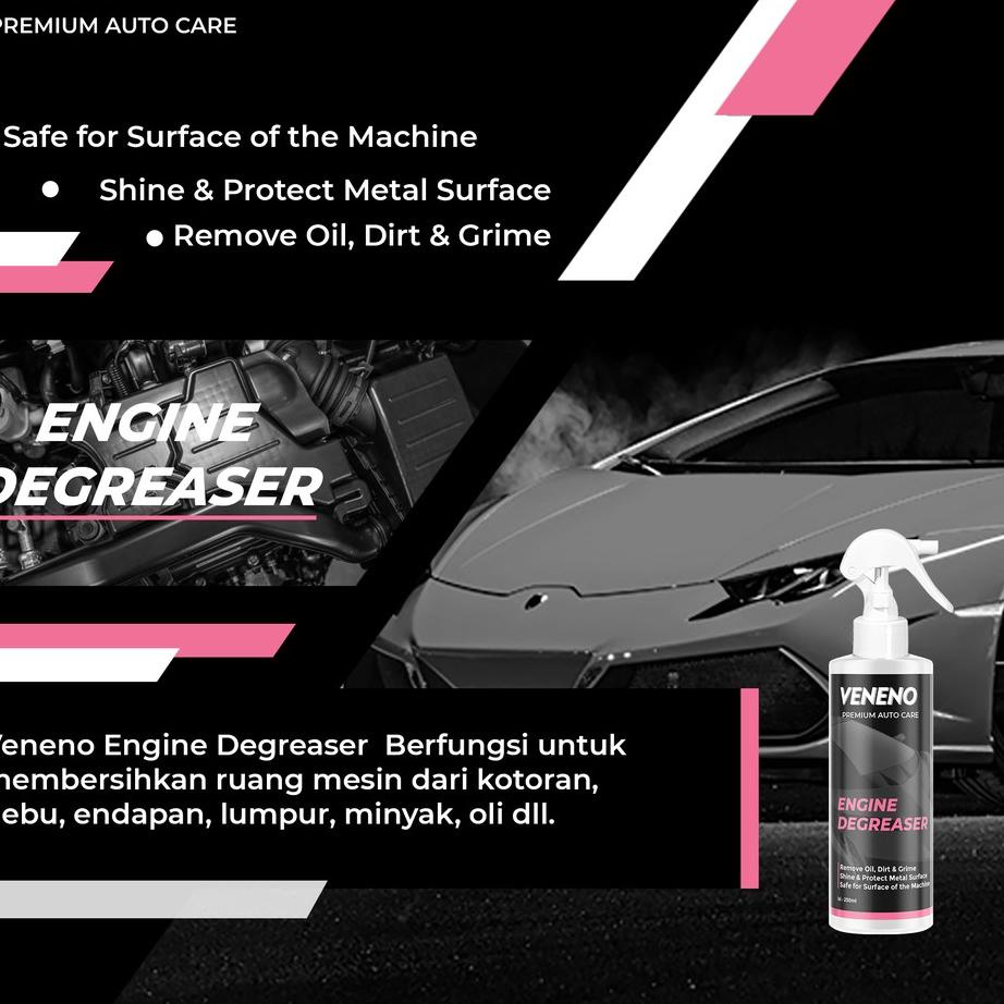 Oke Price.. Veneno Engine Degreaser - Pembersih Ruang Mesin, Pembersih Sisa Oli dan Kerak Mobil & Mo