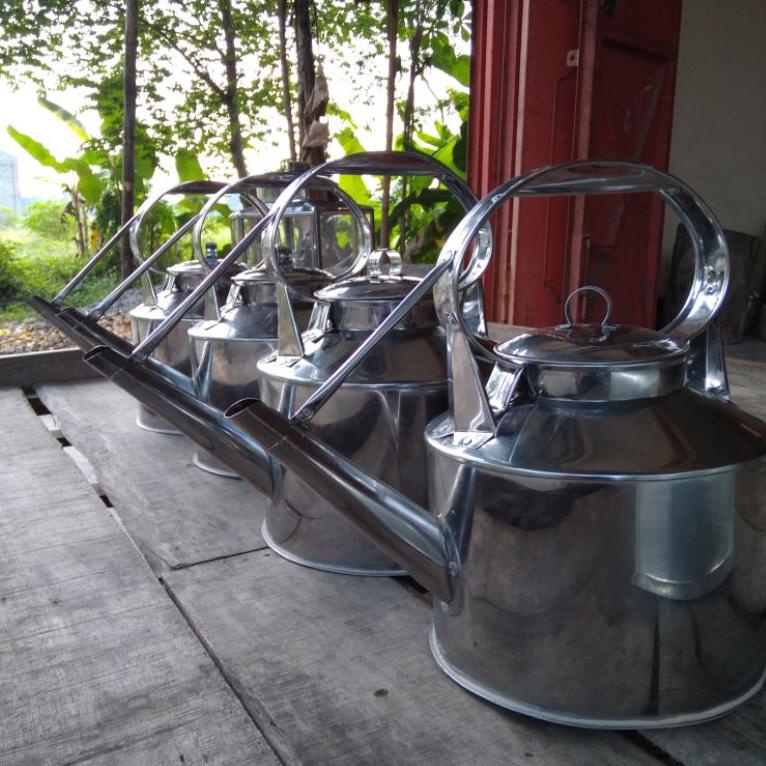 [KODE PRODUK QBPPS7756] Ceret Angkringan Stainless Tebal uk Besar 7Liter (D 25CM) & Sedang 5 Ltr (D 