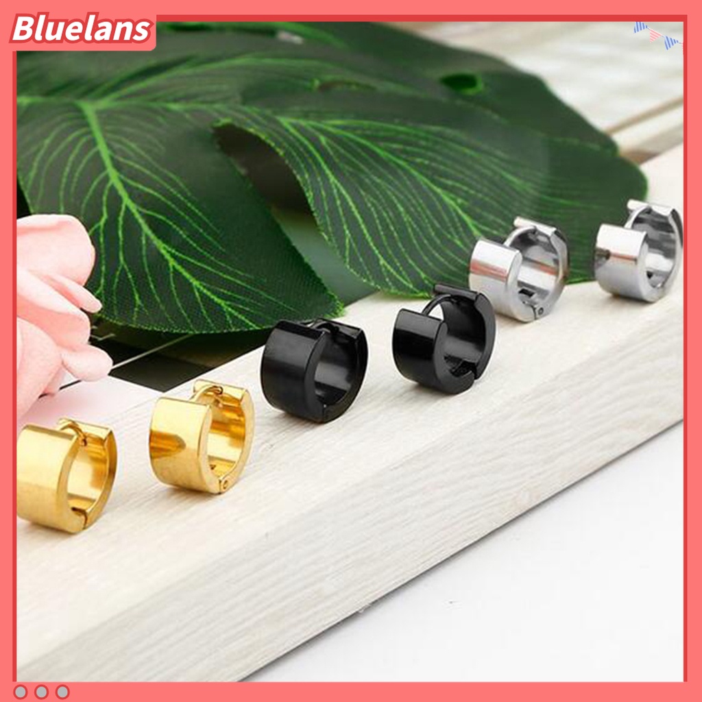 Anting Bulat Bahan Stainless Steel Untuk Unisex