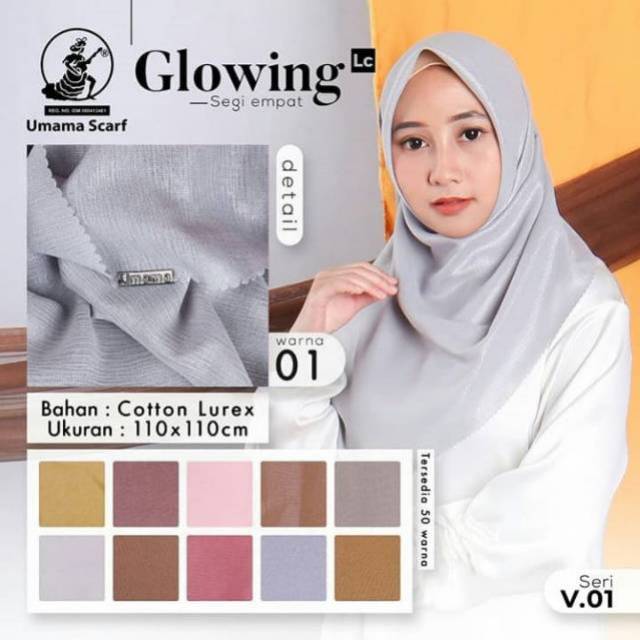Jilbab Segi Empat Glowing Lasercut By Umama Hijab Kerudung
