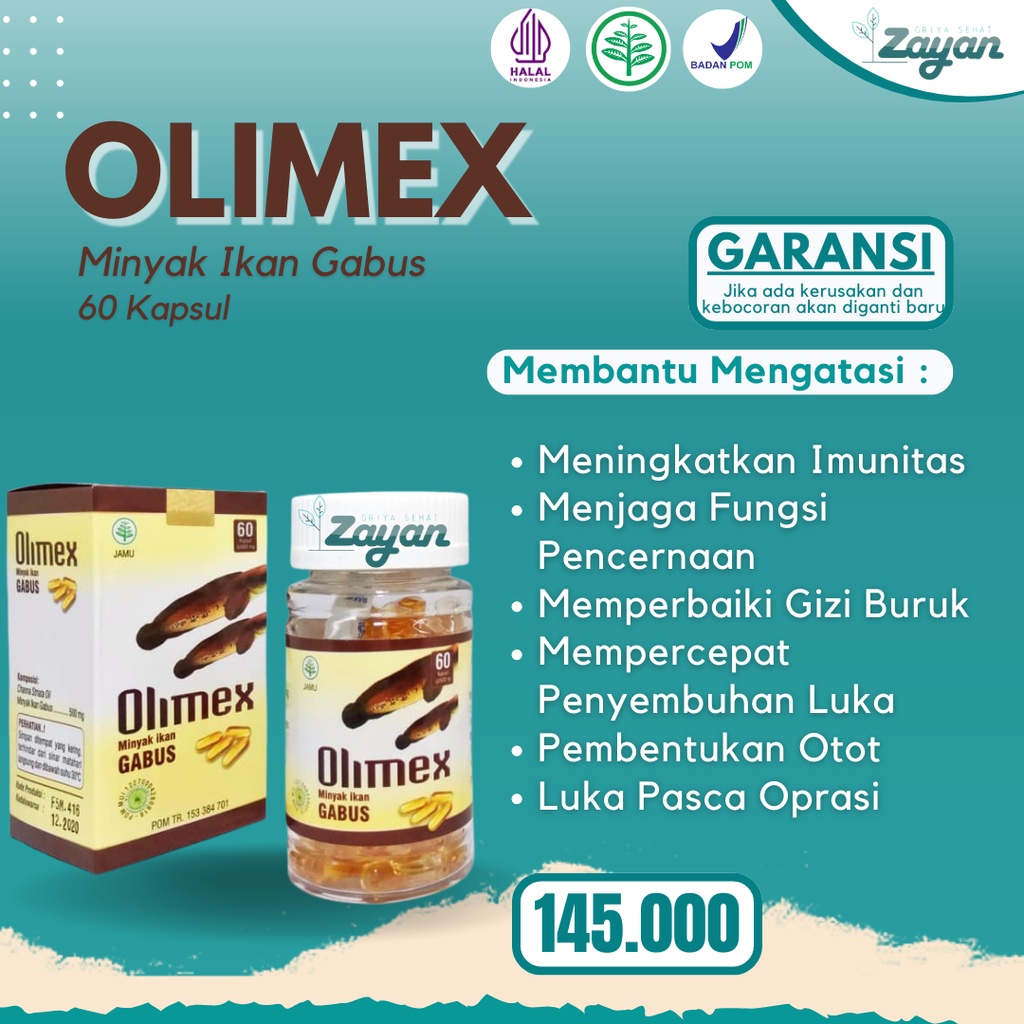 Minyak Ikan Gabus OLIMEX Albumax Original 100% Kapsul Minyak Ikan Gabus Asli