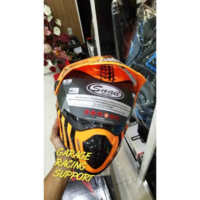 HELM SNAIL M310 TRAIL CROSS ORANGE