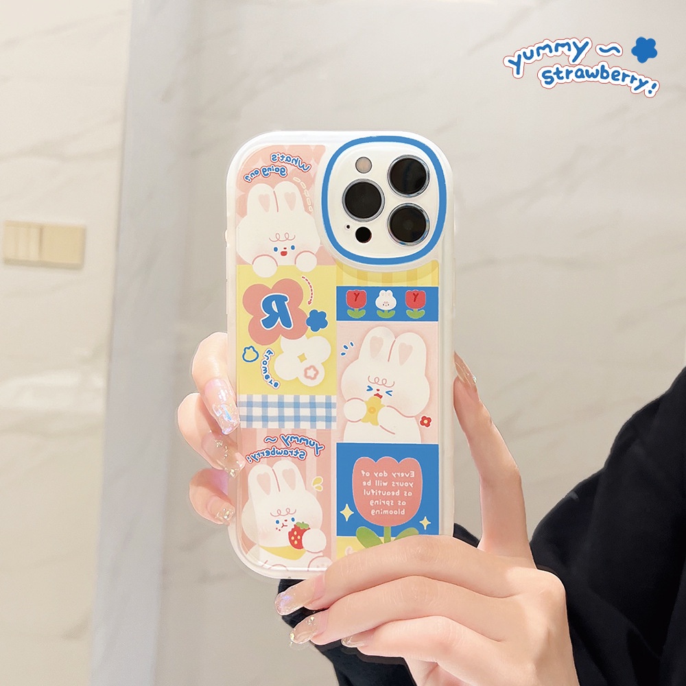 Soft case Motif Kartun Kelinci Untuk iphone 13 12 11 Pro Max XS XR 8plus iphone 12pro12pro Max 7 8 Plus X XS XR XSMAX