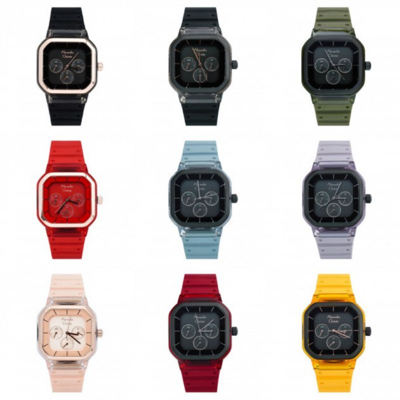 Alexandre Christie AC 2811 Wanita Multifunction Rubber Strap Original