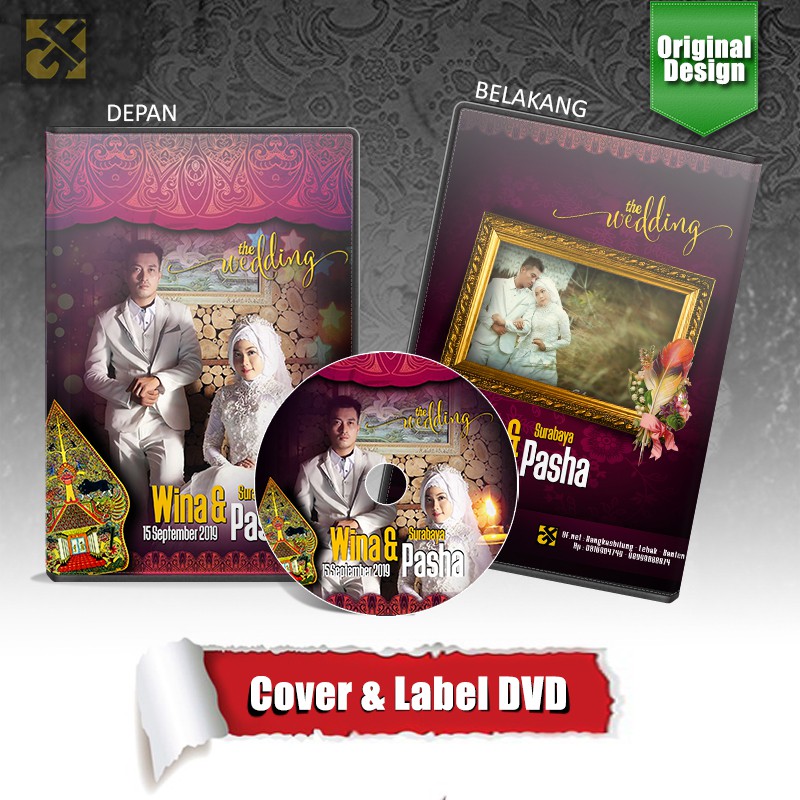 Template Psd Cover-label Dvd Wedding Vol.6