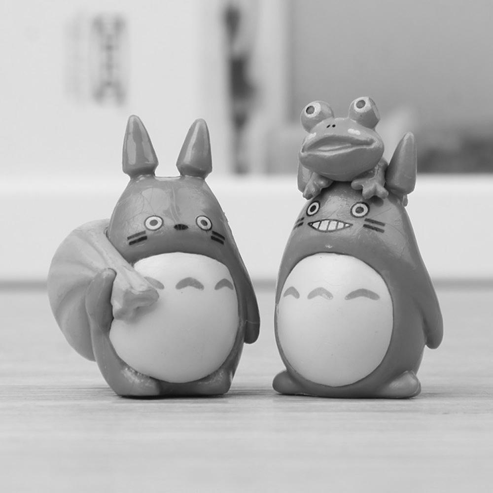Agustina Lanskap Mikro 8PCS Model Totoro Lucu Miniatur Anime Jepang Peri Taman Ornamen