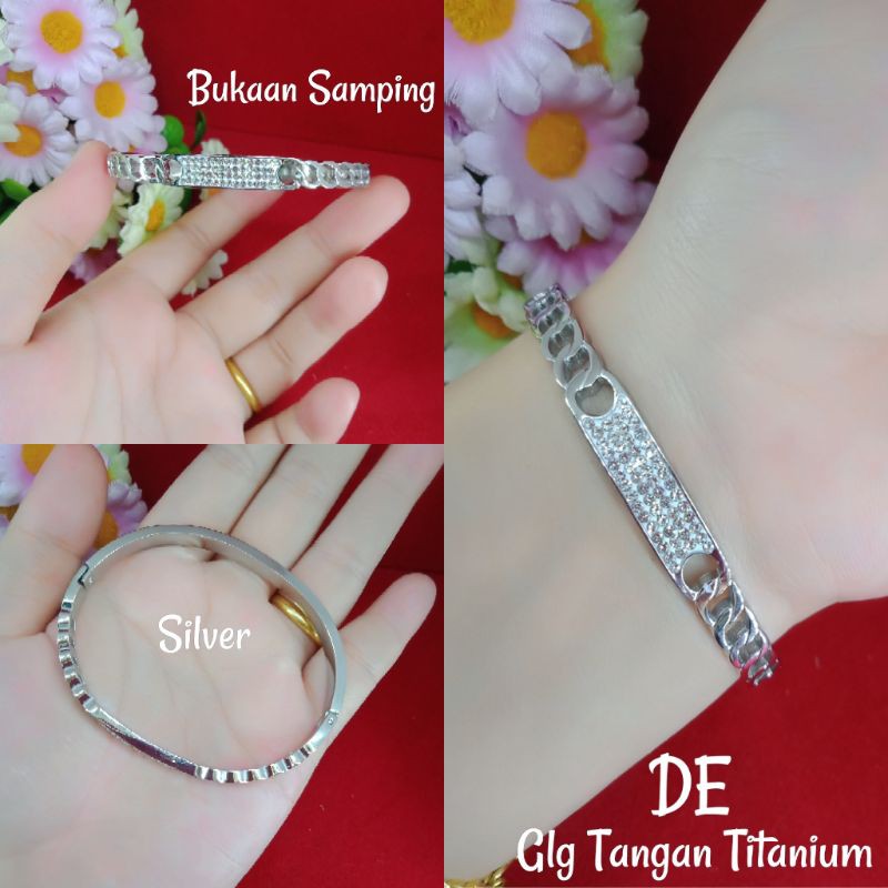 GELANG TITANIUM BANGLE SILVER MATA