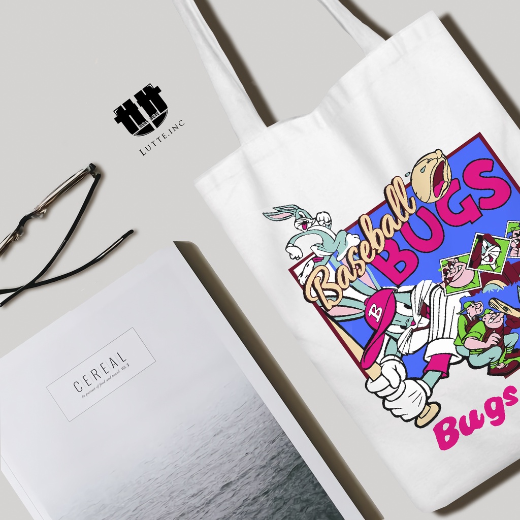 NEW Totebag Kanvas Bugs Bunny Tote Bag Lutte.Inc Tote bag Premium Wanita