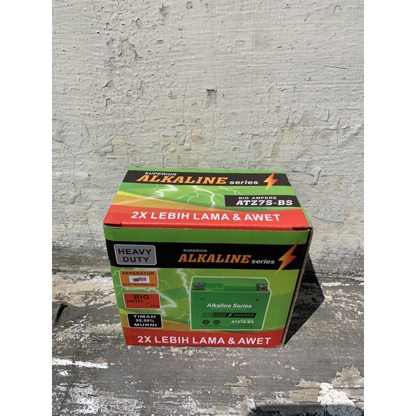 Aki Alkaline atz7s untuk motor cbr150r, sonic new 150r, satria fu, vario 125/150