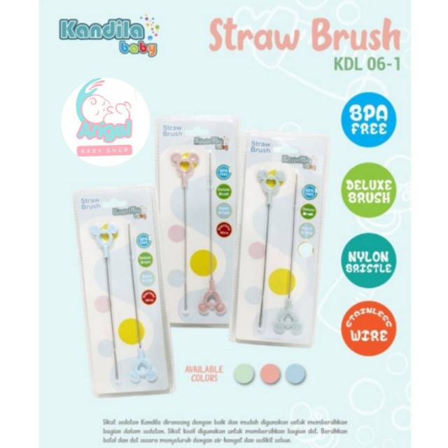 sikat sedotan straw brush kandila isi 2