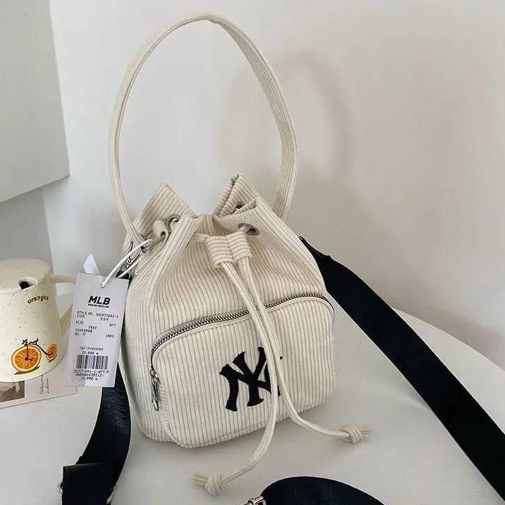 Paling Diminati [WBAG_IMPORT] NEW TAS WANITA MLB BUCKET TAS SELEMPANG SLING BAG HAND BAG SERUT IMPOR