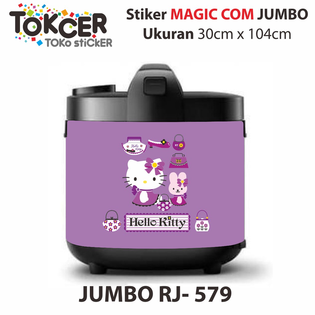 Stiker Kulkas/Kompor/Magicom Motif Hello Kitty Lilac