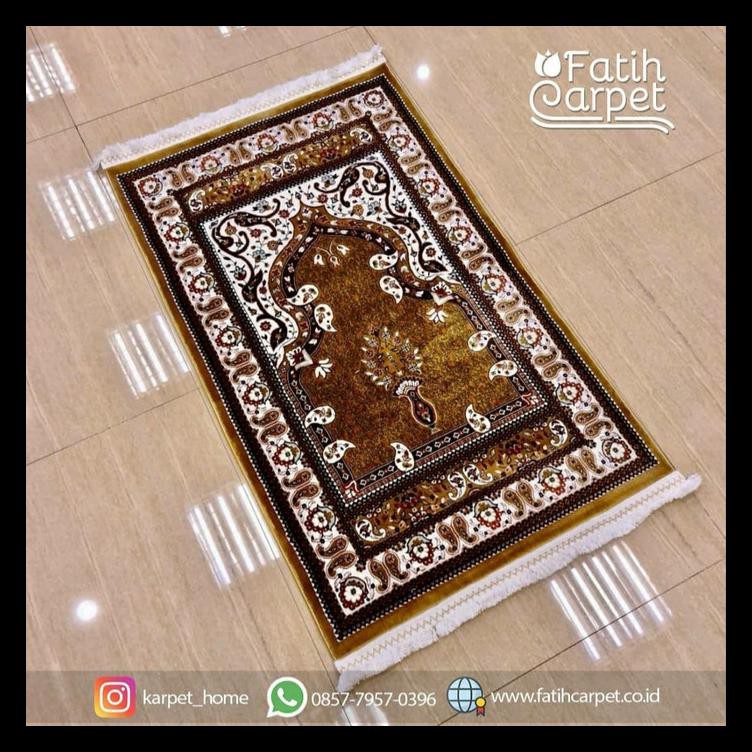 TERLARIS KARPET SAJADAH TURKI ASLI BAHAN SUTRA SUPER LEMBUT DAN TEBAL 