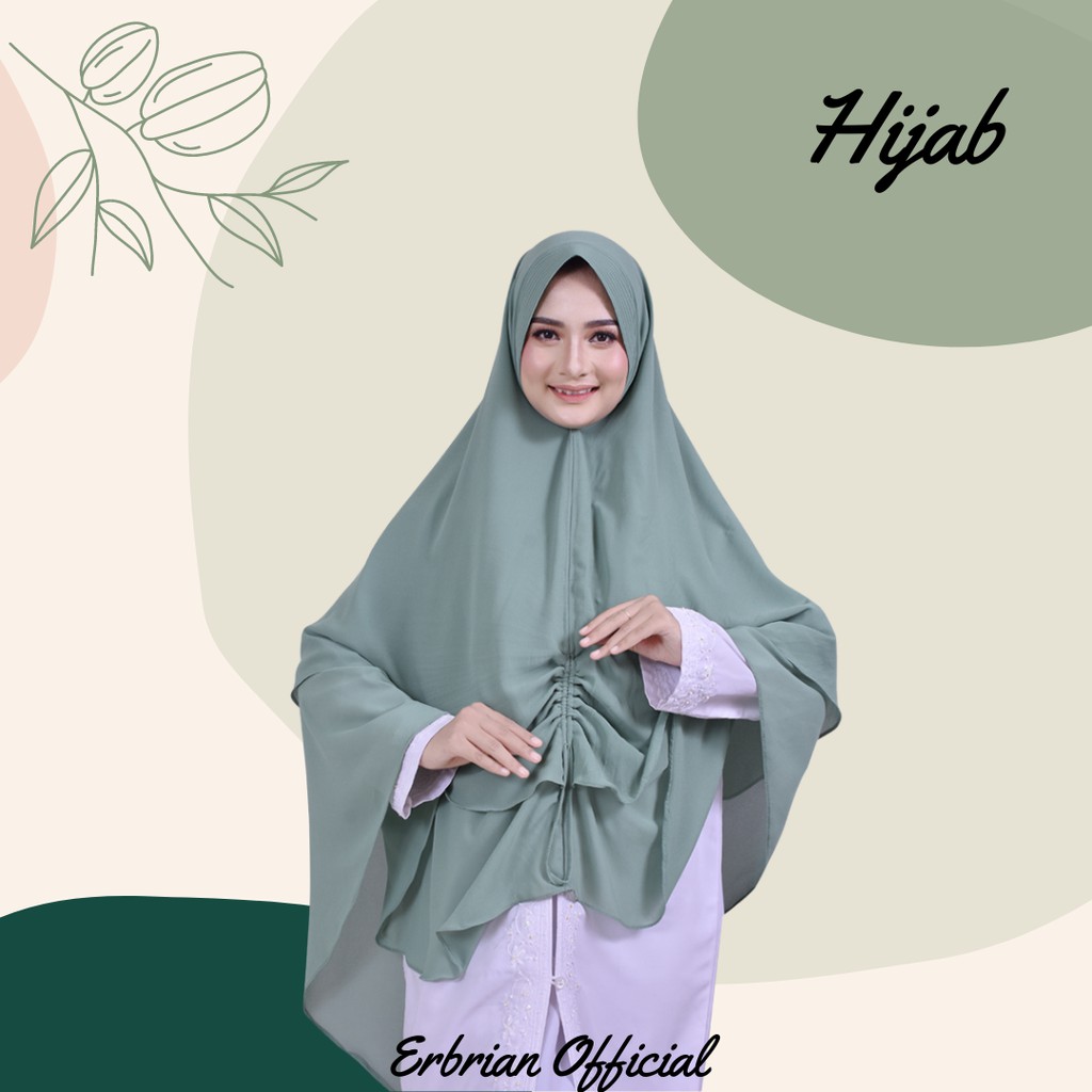Khimar Nabila Khimar Hijab Kerudung Jilbab Syari 2 Layer Jumbo Bahan Ceruty Warna Cek Deskripsi