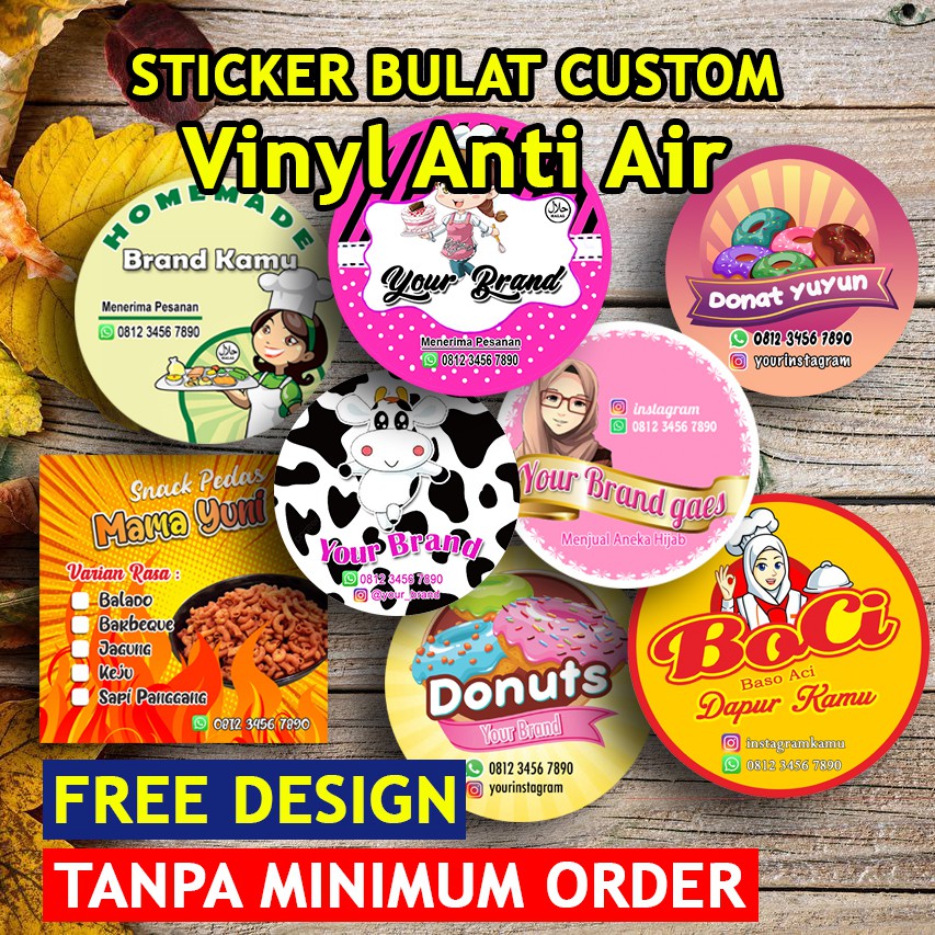 

Cetak Stiker Label Kemasan Sticker Vinyl A3+ Anti Air Tanpa Minimal Order