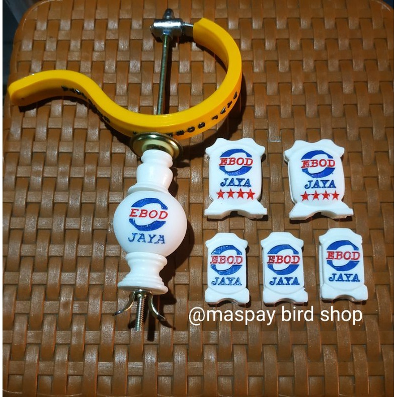 variasi asesoris stoper,pion,gantungan lipat lapis karet sangkar kotak ebod Jaya fullset-Kuning