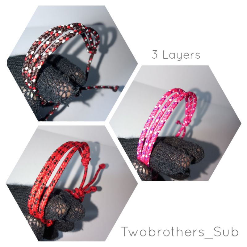 Gelang Tali Perusik 3 Layer