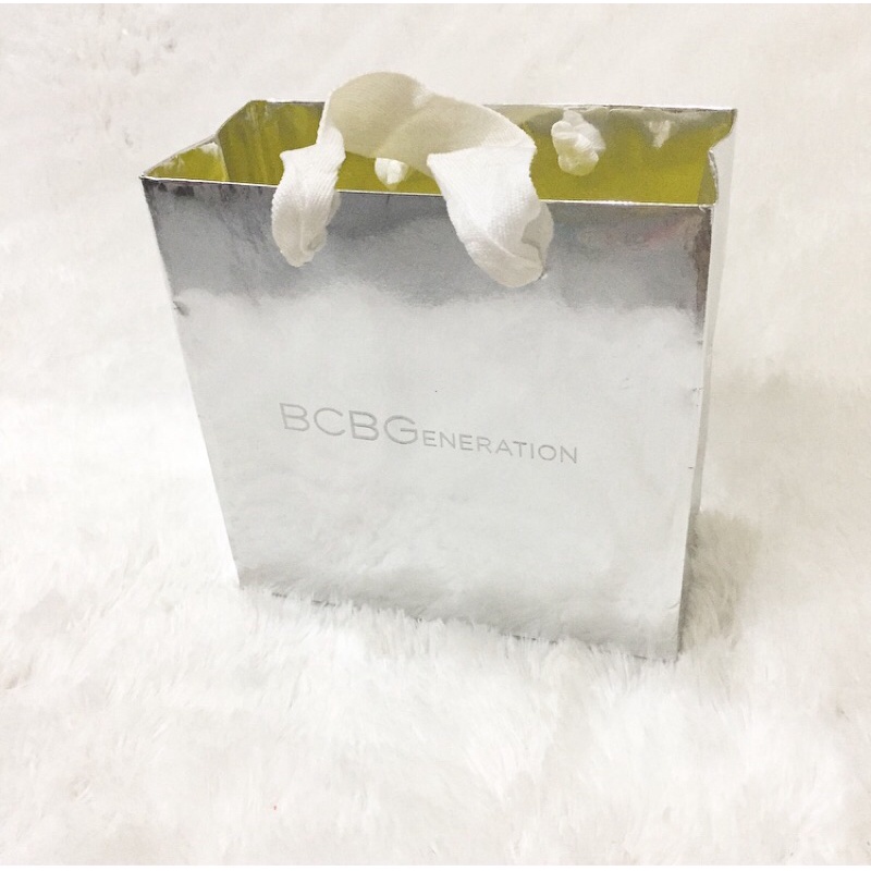 

BCBG USA Original Silver Metallic Paperbag Premium Shopping Bag