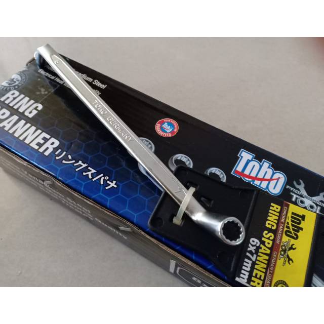Kunci Ring Spanner Toho 75 derajat ( chrome vanadium steel) 6 x 7 mm