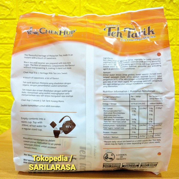 

Less Sugar!! ChekHup Teh Tarik Less Sweet , Kurang Manis