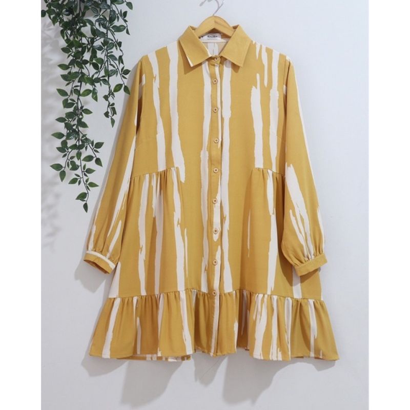 kemeja blus wanita tunik rose crepe Disiko exclusive