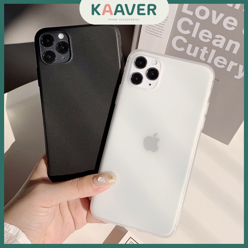 KAAVER - Ultra Slim Matte Softcase iPhone 7 8 SE X XS XR 11 12 13 14 15 16 17 Mini Air Plus Pro Max