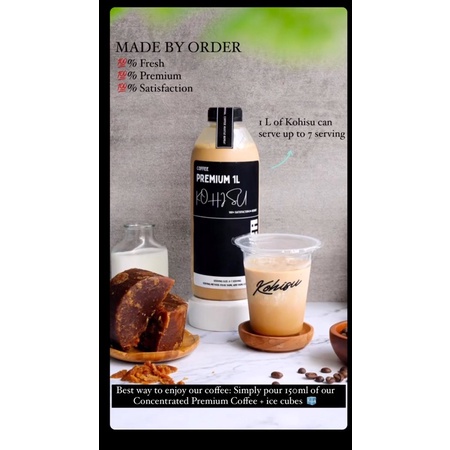

Kopi Susu PREMIUM 1L KOHISU - KOHI コーヒー ( Kopi di bahasa Jepang ) + SU ( susu )