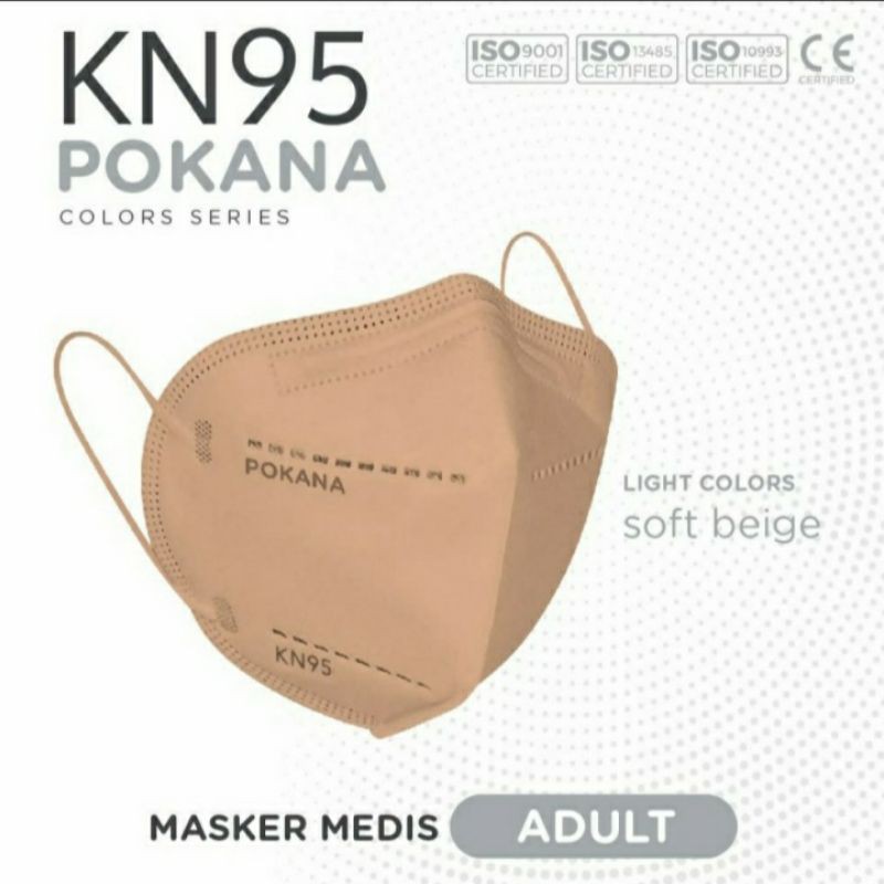 POKANA KN95 6-ply Earloop Medical Face Masker Adult Isi 2pcs masker wajah masker sensi